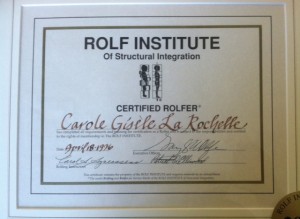 Certified Rolfer Certificate